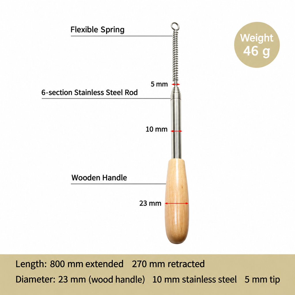Retractable Cat Wand Toy with 2 Natural Luffa Toys | Interactive Cat Teaser Wand