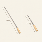 Retractable Cat Wand Toy with 2 Natural Luffa Toys | Interactive Cat Teaser Wand